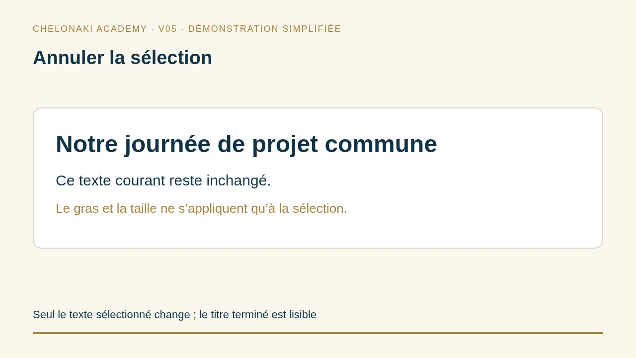Le texte est déjà présent