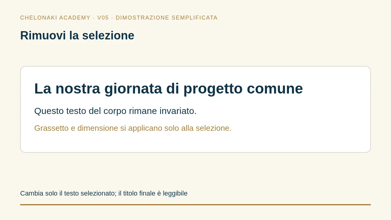 Il testo è già presente