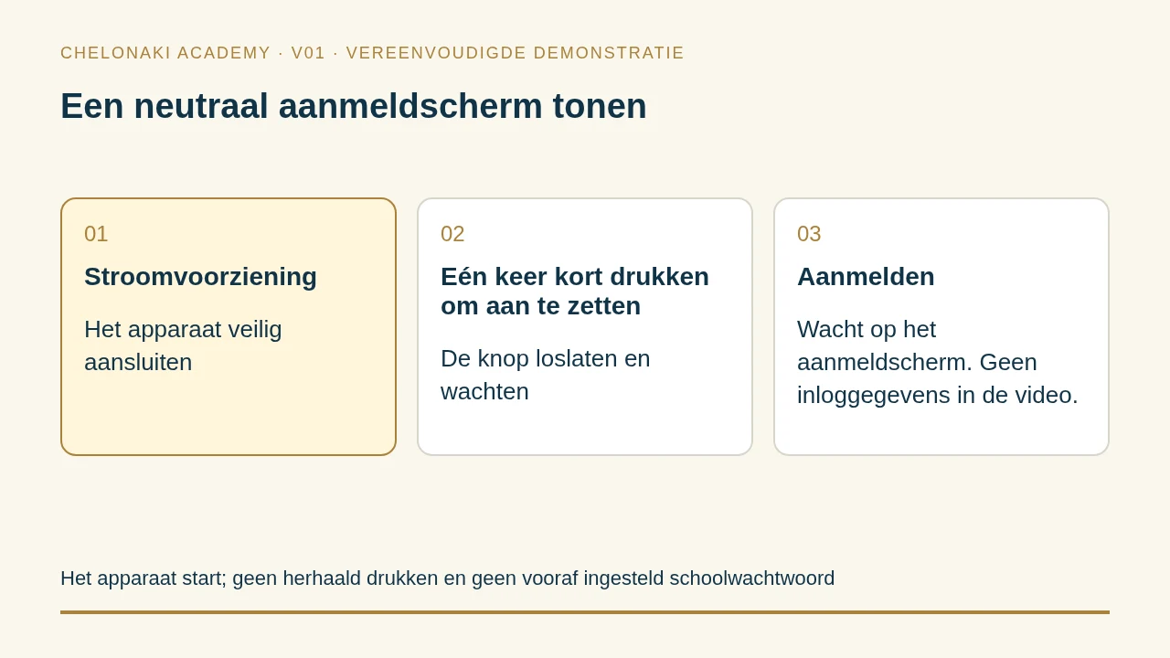 Stroomvoorziening van het apparaat tonen