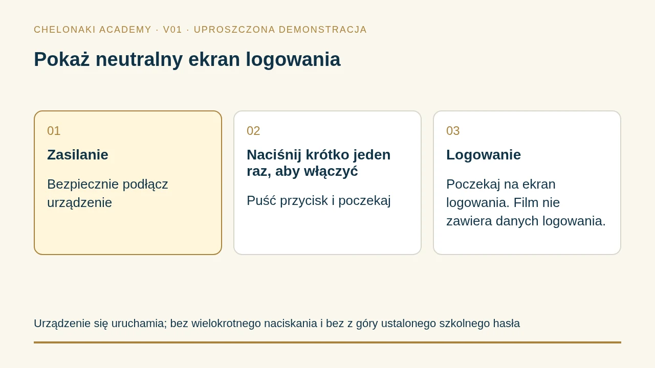 Pokaż zasilanie urządzenia