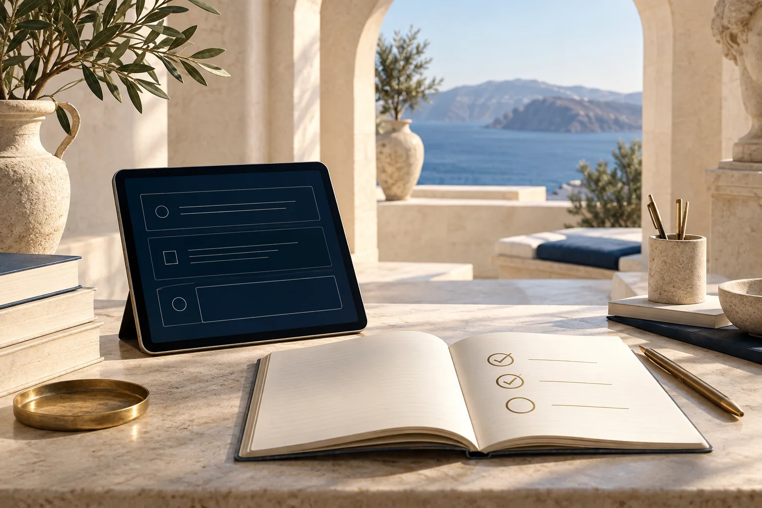Tablet mit interaktiver KI-Lernaufgabe