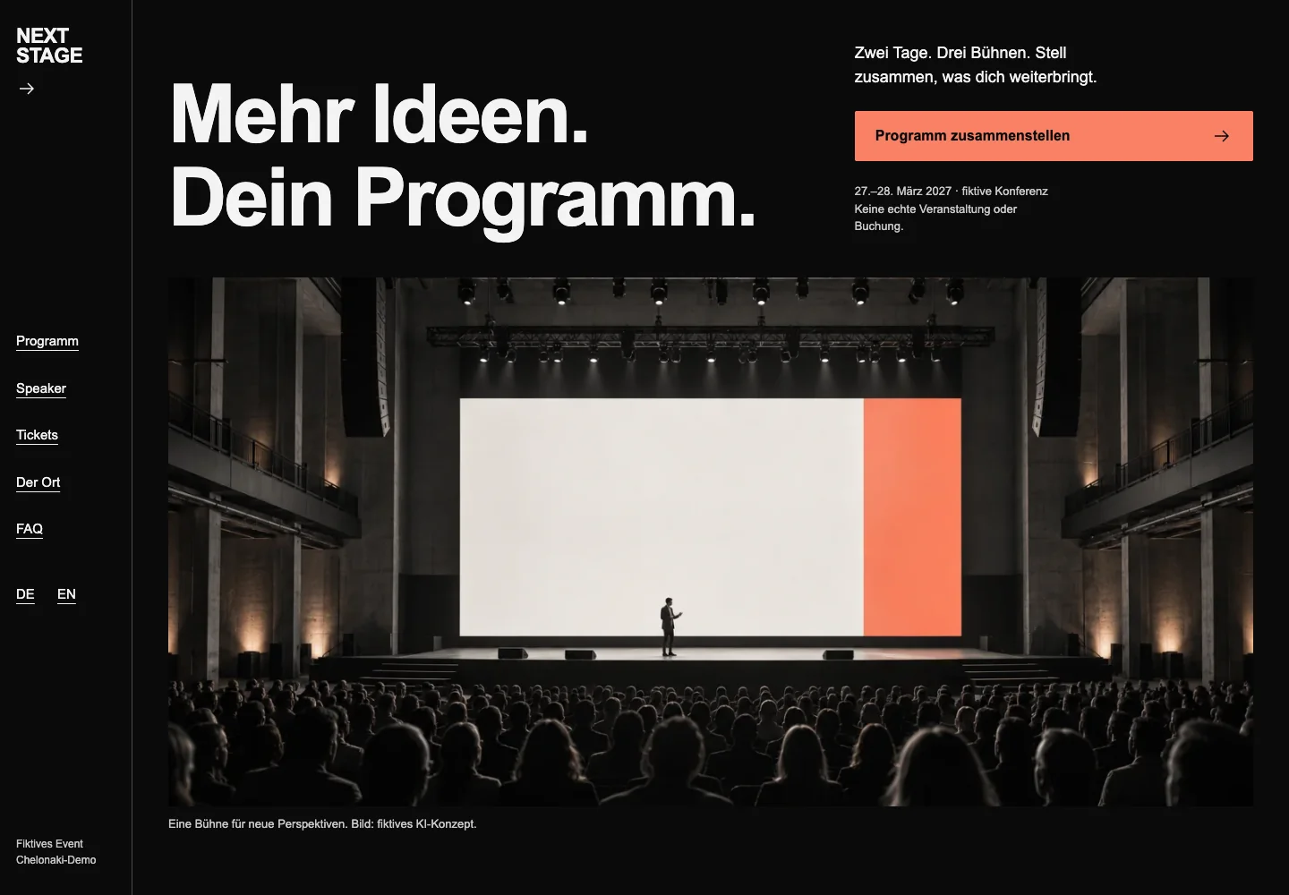 Rzeczywisty zrzut opublikowanej strony: NEXTSTAGE
