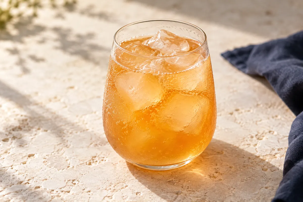 Pfirsich-Eistee-Spritz
