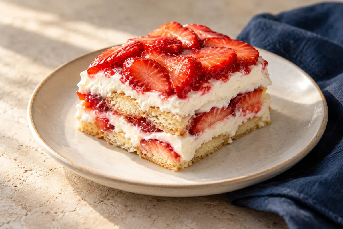 Erdbeer-Tiramisu ohne rohe Eier