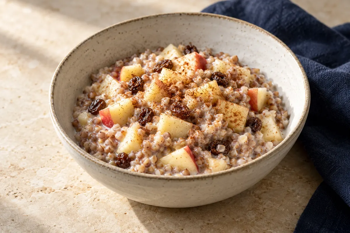 Buchweizenbrei mit Apfel