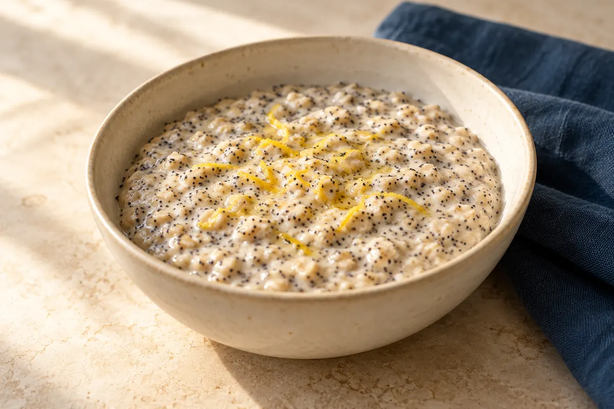 Zitronen-Mohn-Porridge