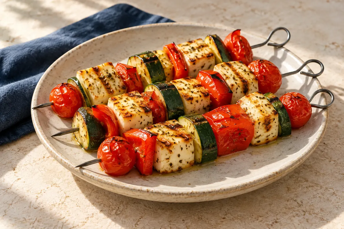 Halloumi-Gemüse-Spieße