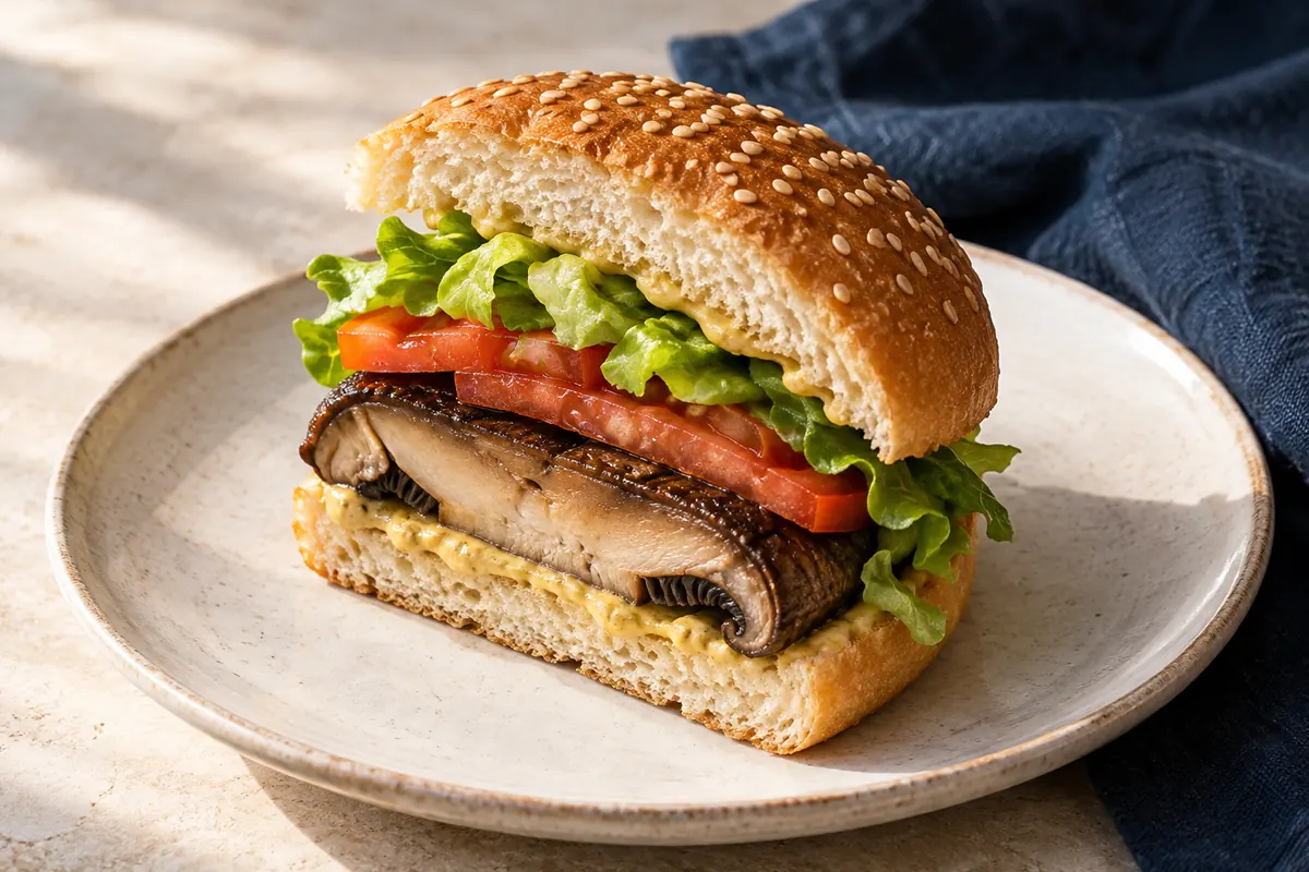 Portobello-Burger vom Grill