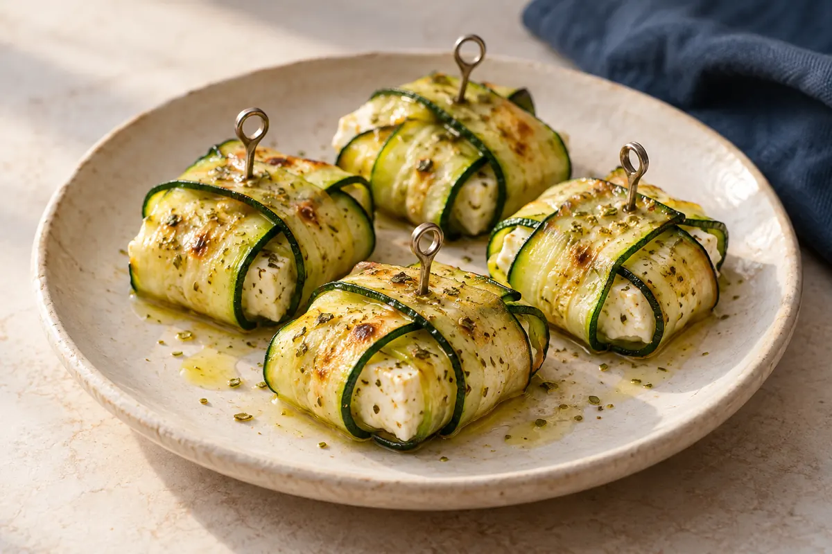 Zucchinipäckchen mit Feta