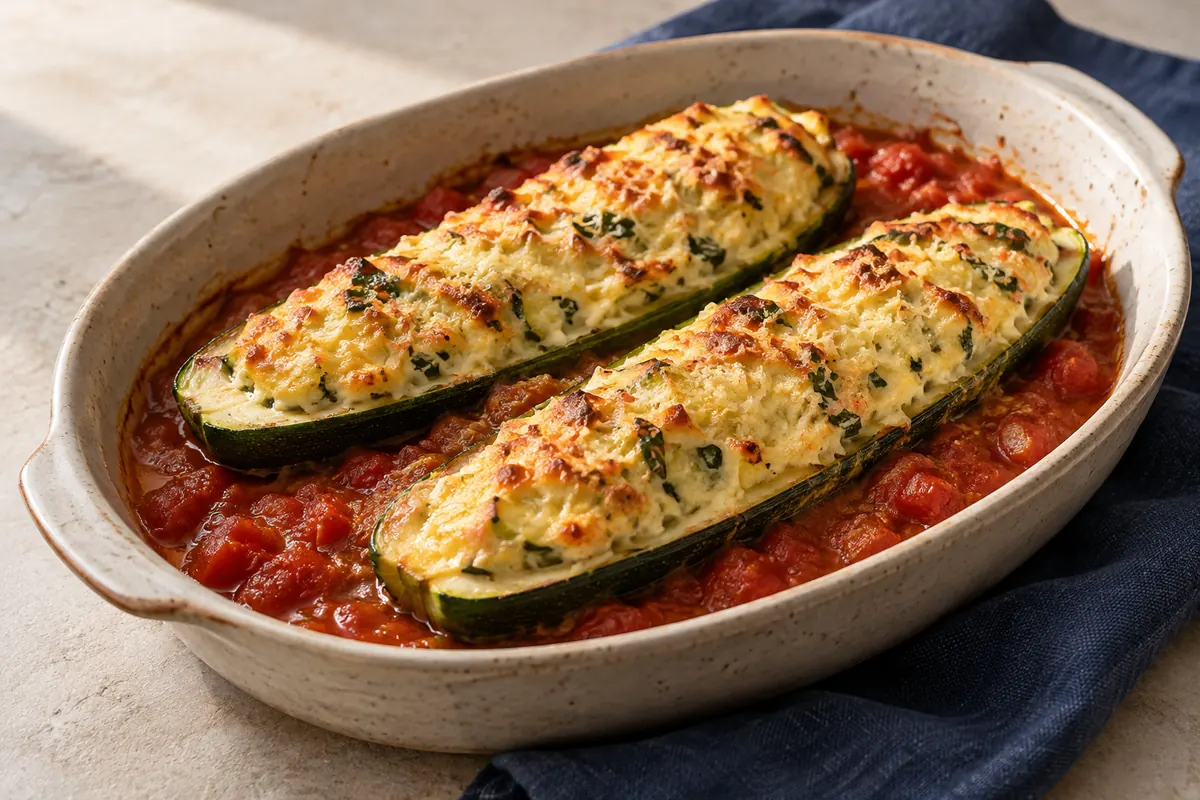 Zucchini mit Ricottafüllung