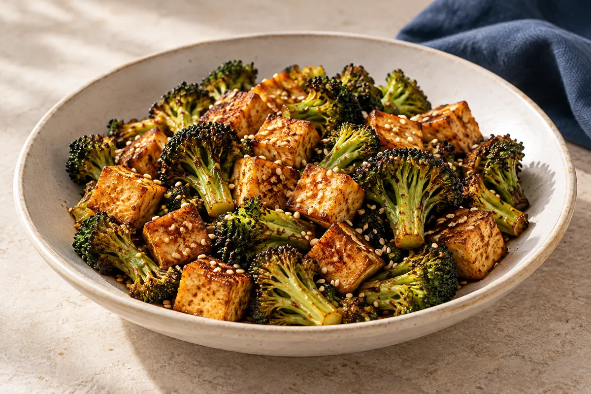 Tofu-Brokkoli aus dem Ofen