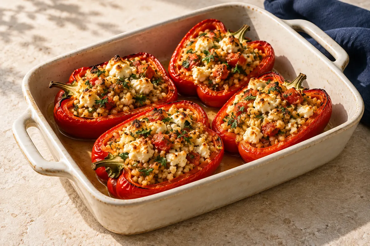 Gefüllte Paprika mit Bulgur