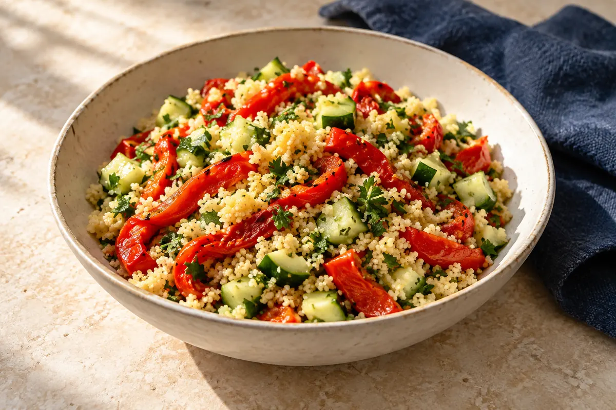 Couscous mit gerösteter Paprika