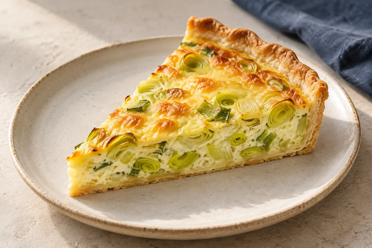 Lauch-Quiche ohne Speck