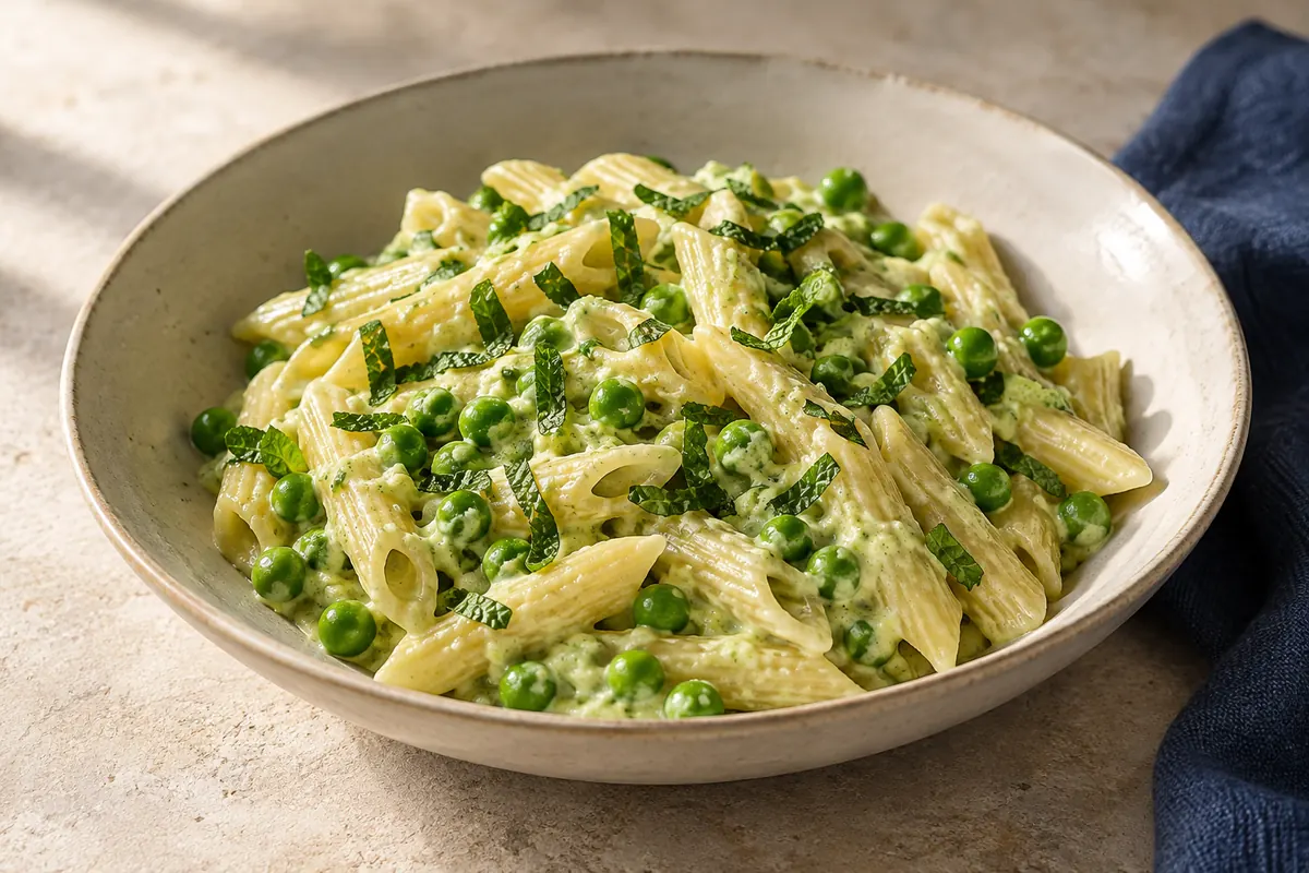 Erbsen-Minz-Pasta