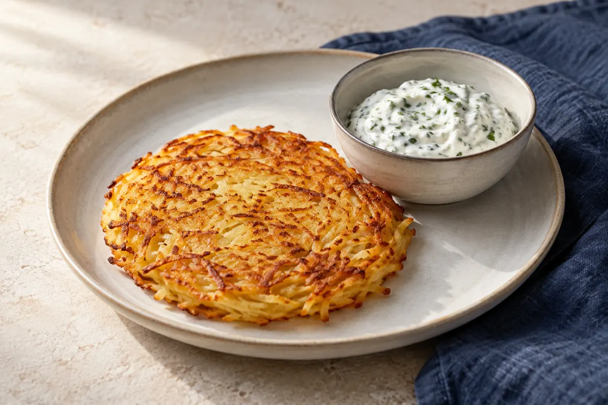 Kartoffelrösti mit Kräuterdip