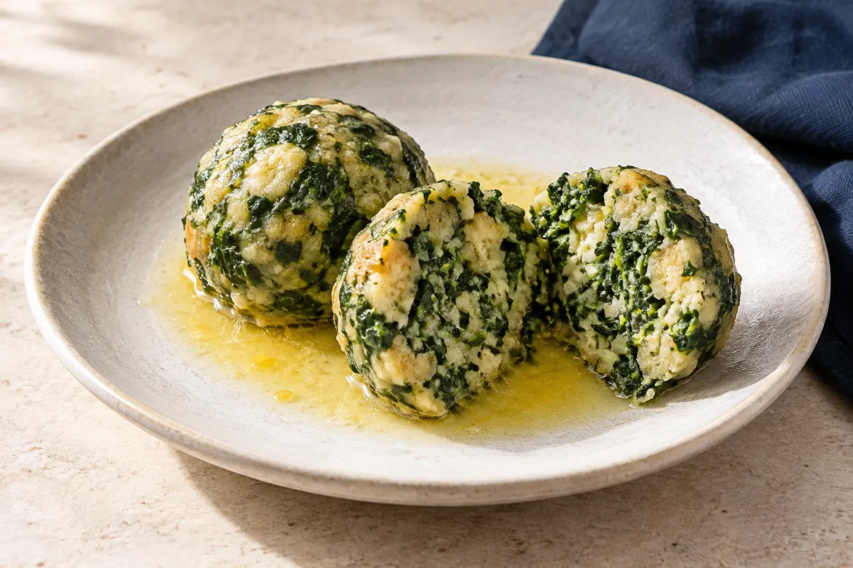 Spinat-Käse-Knödel