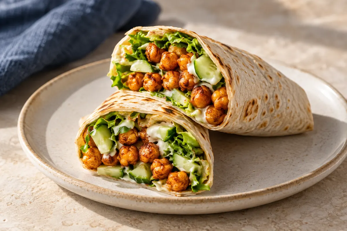 Knuspriger Kichererbsen-Wrap