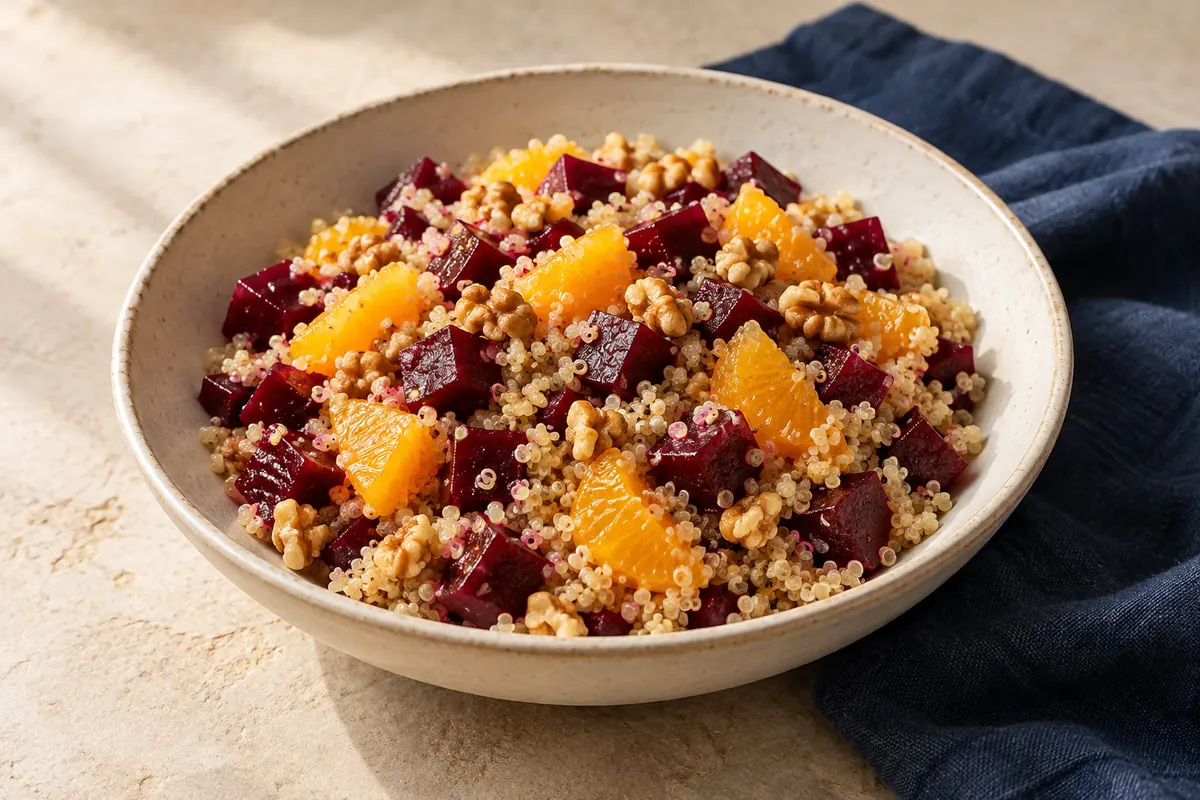 Quinoa mit Roter Bete und Orange