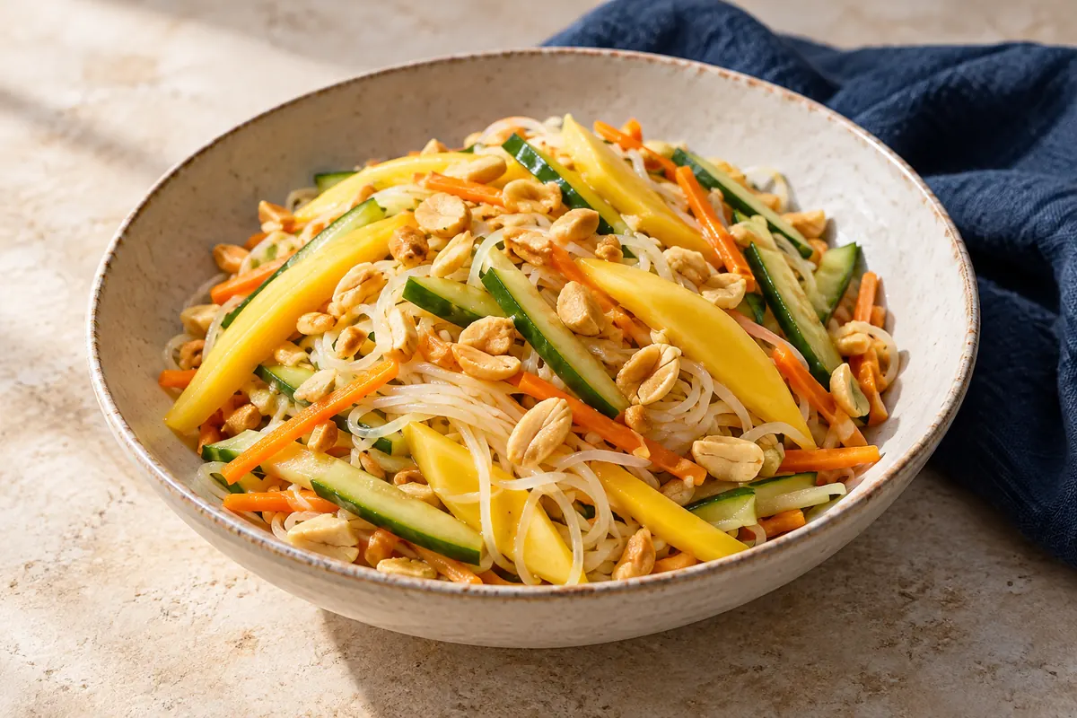 Reisnudelsalat mit Mango
