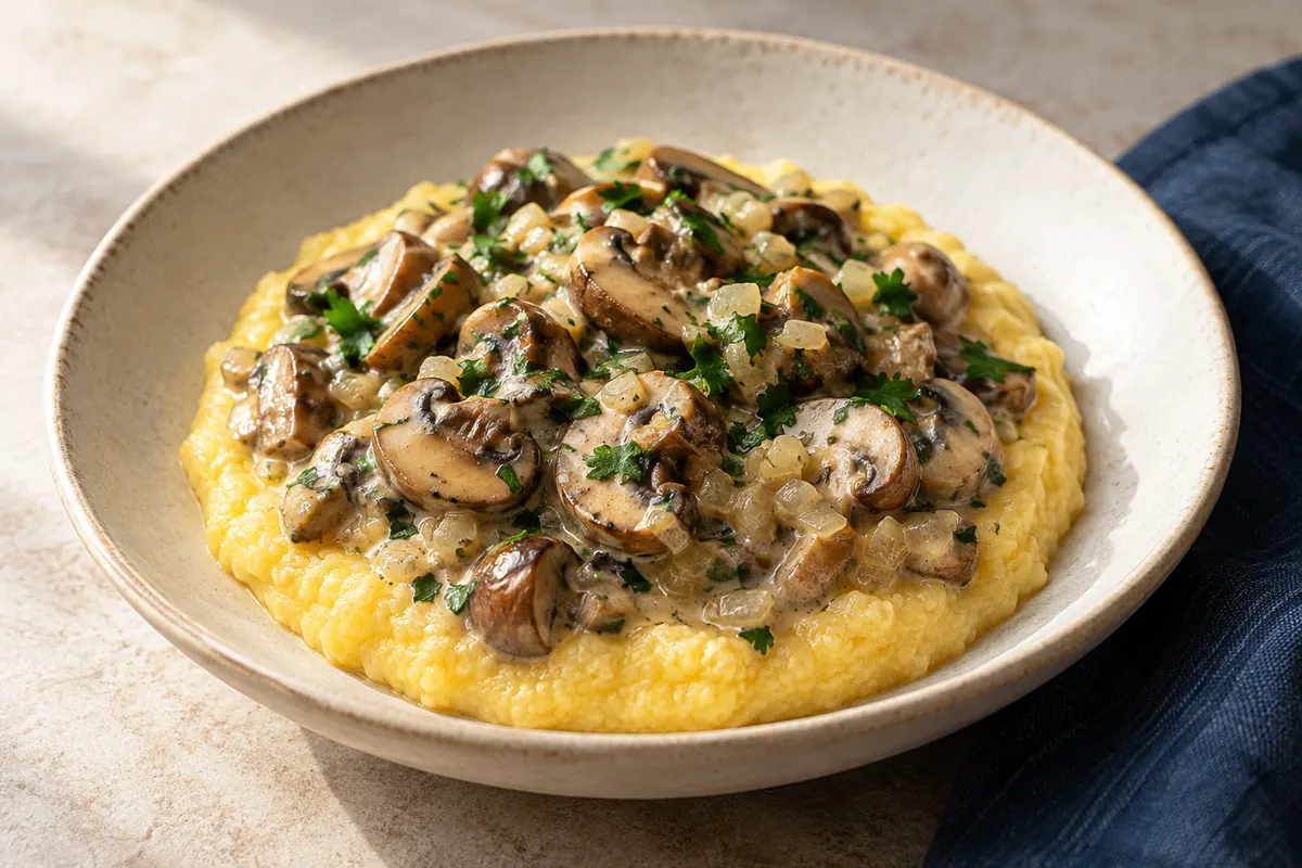 Pilzragout mit Polenta